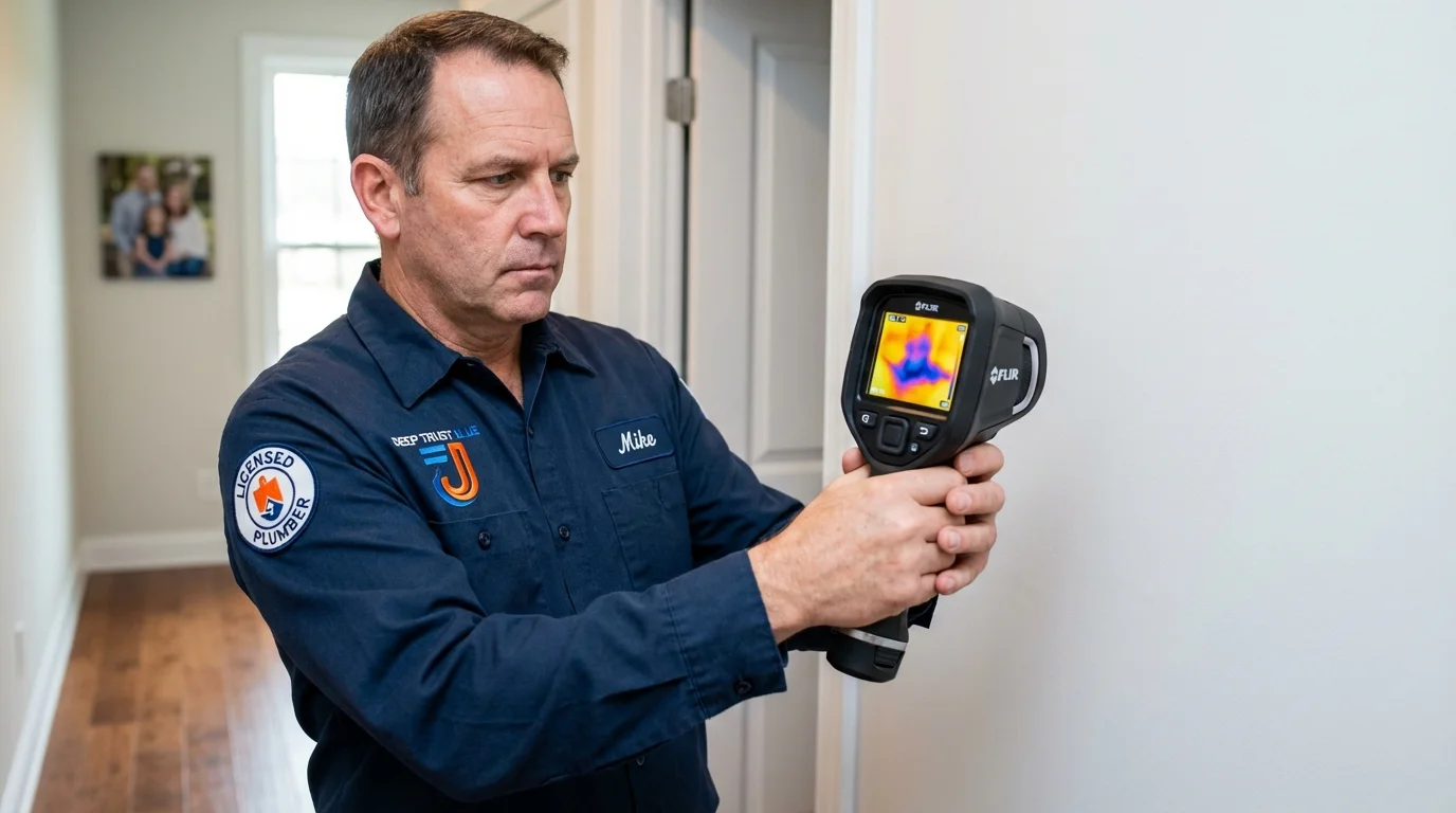 Thermal imaging leak detection by Johns Plumbing LLC in Barre